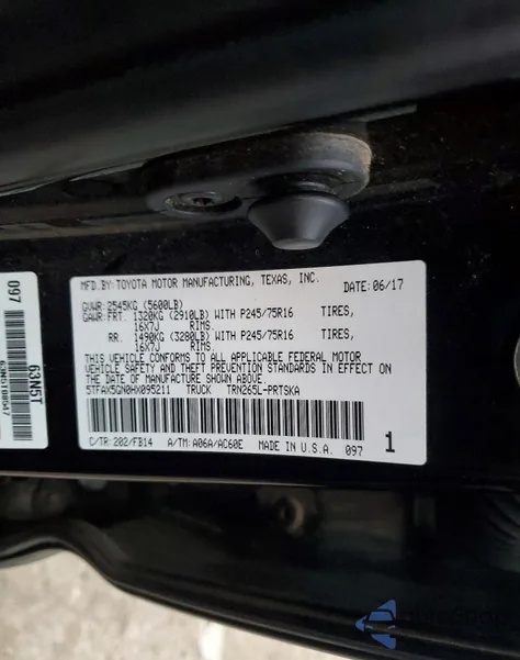 2017 Toyota Tacoma Double Cab from USA, damaged, VIN 5TFAX5GN0HX095211